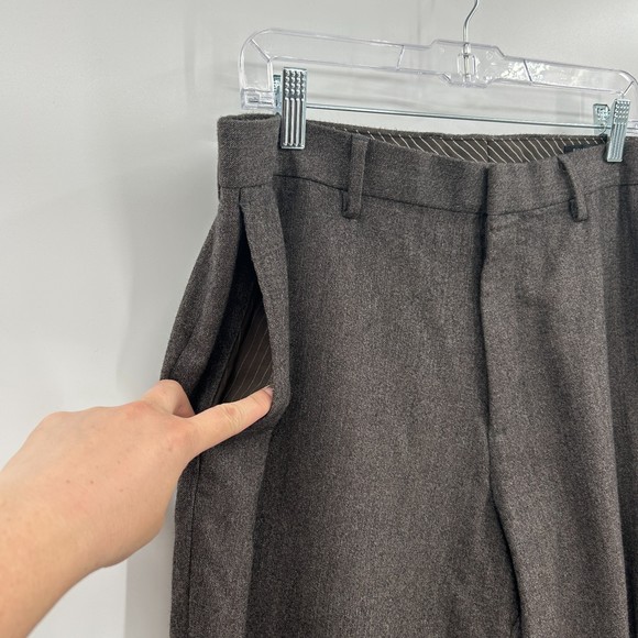 BANANA REPUBLIC Men's Gray 100% Wool Standard Fit Trouser Pants Size 34 x 36 - Picture 4 of 7